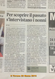 articolo de Il tirreno 22 Marzo 2014